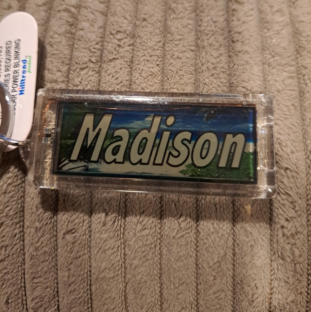Personalized name "Madison" key chain